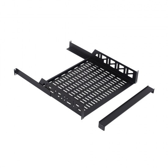 Cantilever 2U Rack Shelf with Vented Panel