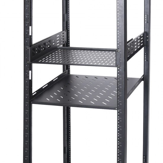 Side mount Shelf for 600mm deep cabinet - black