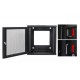 12U Premium Swing Wall Mount Cabinet Rack 22" deep with Back Frame - DavisLegend