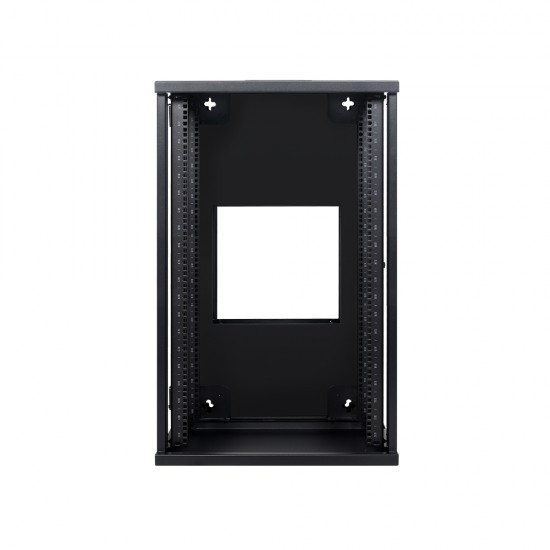 18U Premium Swing Wall Mount Cabinet Rack 22" deep with Back Frame - DavisLegend