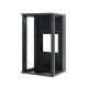 18U Premium Swing Wall Mount Cabinet Rack 22" deep with Back Frame - DavisLegend