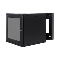 12U Premium Swing Wall Mount Cabinet Rack 30" deep with Back Frame - DavisLegend