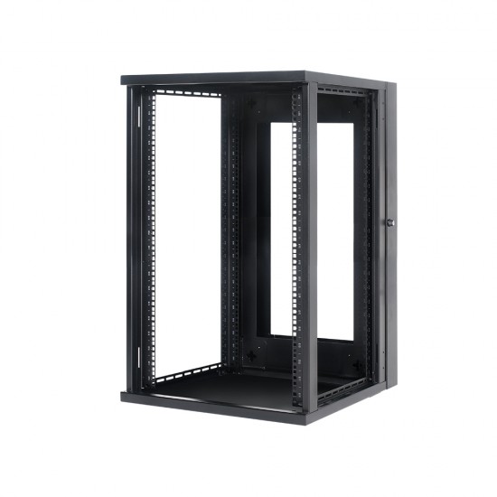 18U Premium Swing Wall Mount Cabinet Rack 30" deep - DavisLegend