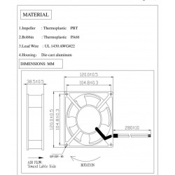 Fan for wall cabinets (4in) 