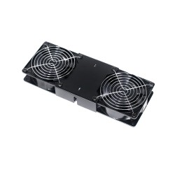 Wall Cabinet fan tray with 2 fans - black