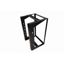 12U Wall Mount IT Open Frame Swing Gate Network Rack Hinged Black 19" - DavisLegend