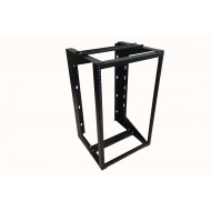 12U Wall Mount IT Open Frame Swing Gate Network Rack Hinged Black 19" - DavisLegend