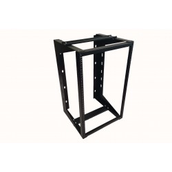 12U Wall Mount IT Open Frame Swing Gate Network Rack Hinged Black 19" - DavisLegend
