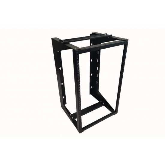 12U Wall Mount IT Open Frame Swing Gate Network Rack Hinged Black 19" - DavisLegend