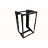 12U Wall Mount IT Open Frame Swing Gate Network Rack Hinged Black 19" - DavisLegend