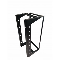 24U Wall Mount IT Open Frame Swing Gate Network Rack Hinged Black 19" - DavisLegend