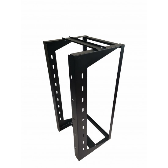 24U Wall Mount IT Open Frame Swing Gate Network Rack Hinged Black 19" - DavisLegend