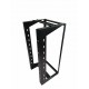24U Wall Mount IT Open Frame Swing Gate Network Rack Hinged Black 19" - DavisLegend