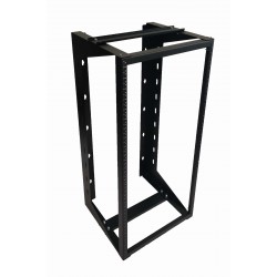 24U Wall Mount IT Open Frame Swing Gate Network Rack Hinged Black 19" - DavisLegend