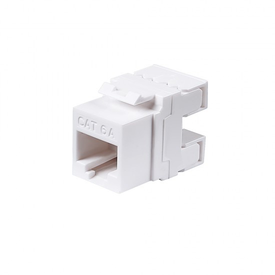 Cat6A Unshielded keystone jack white