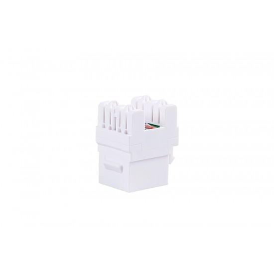 Cat6A Unshielded keystone jack white